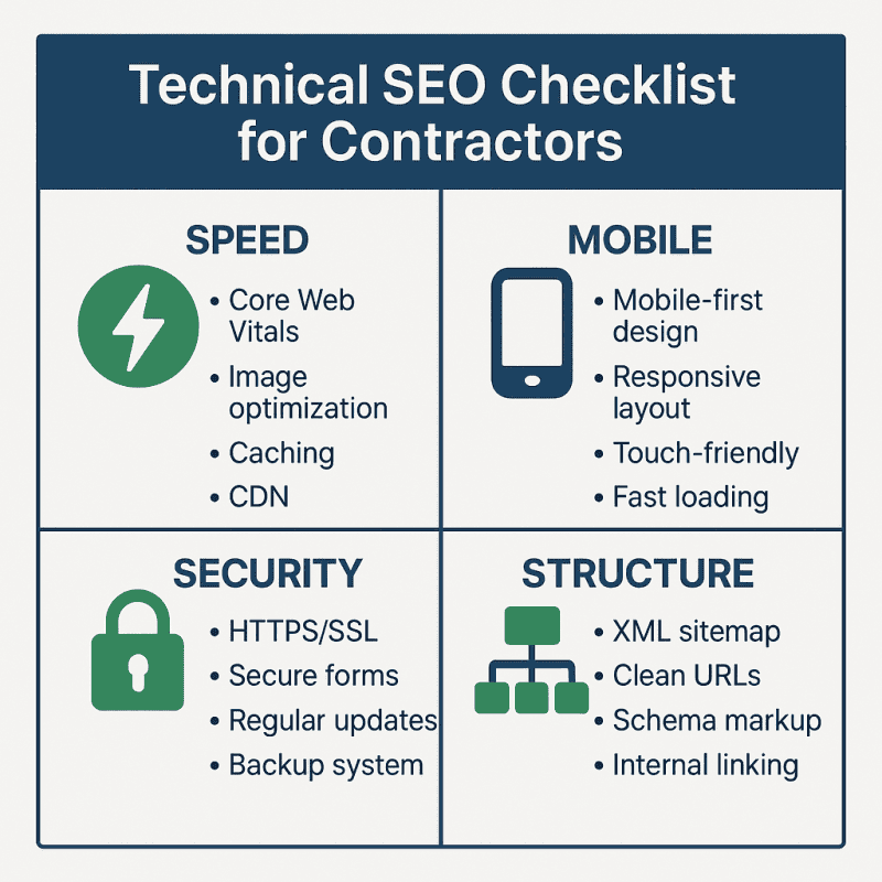 Technical SEO Checklist for Contractors