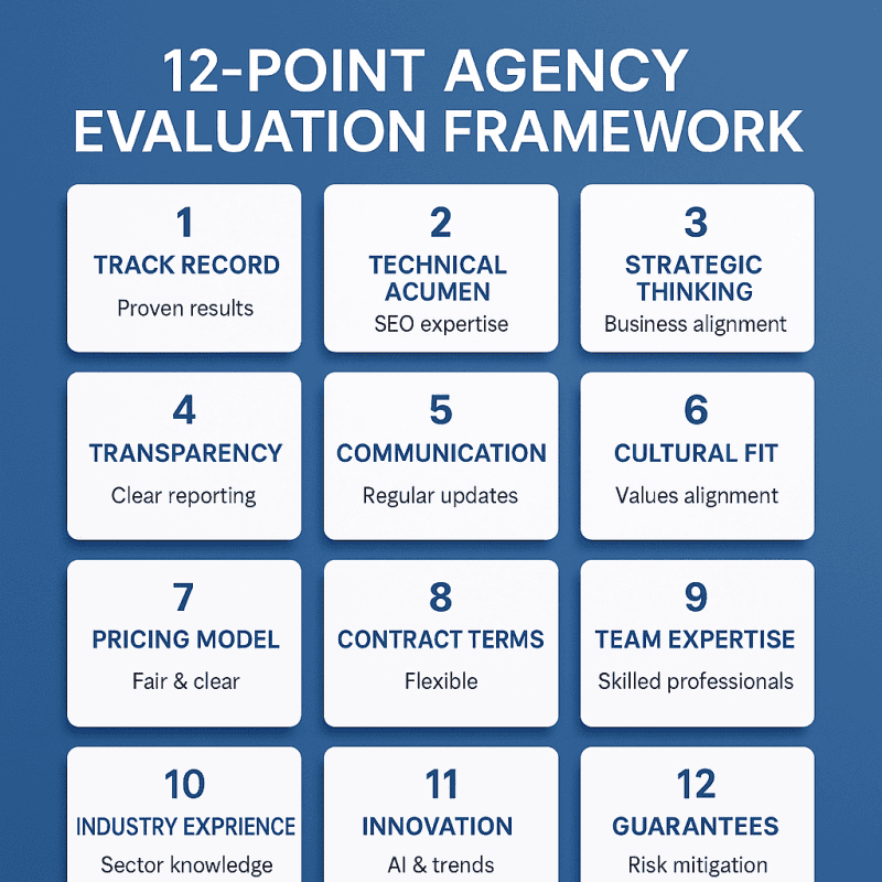 12-Point Agency Evaluation Framework for 2025