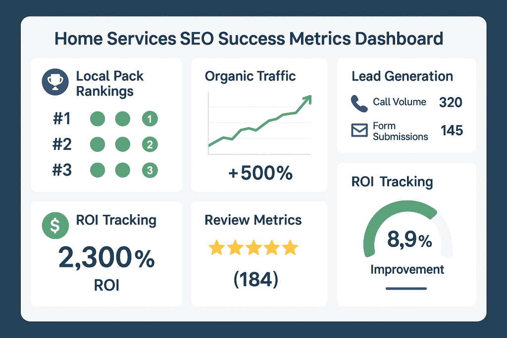 Home Services SEO Success Metrics Dashboard
