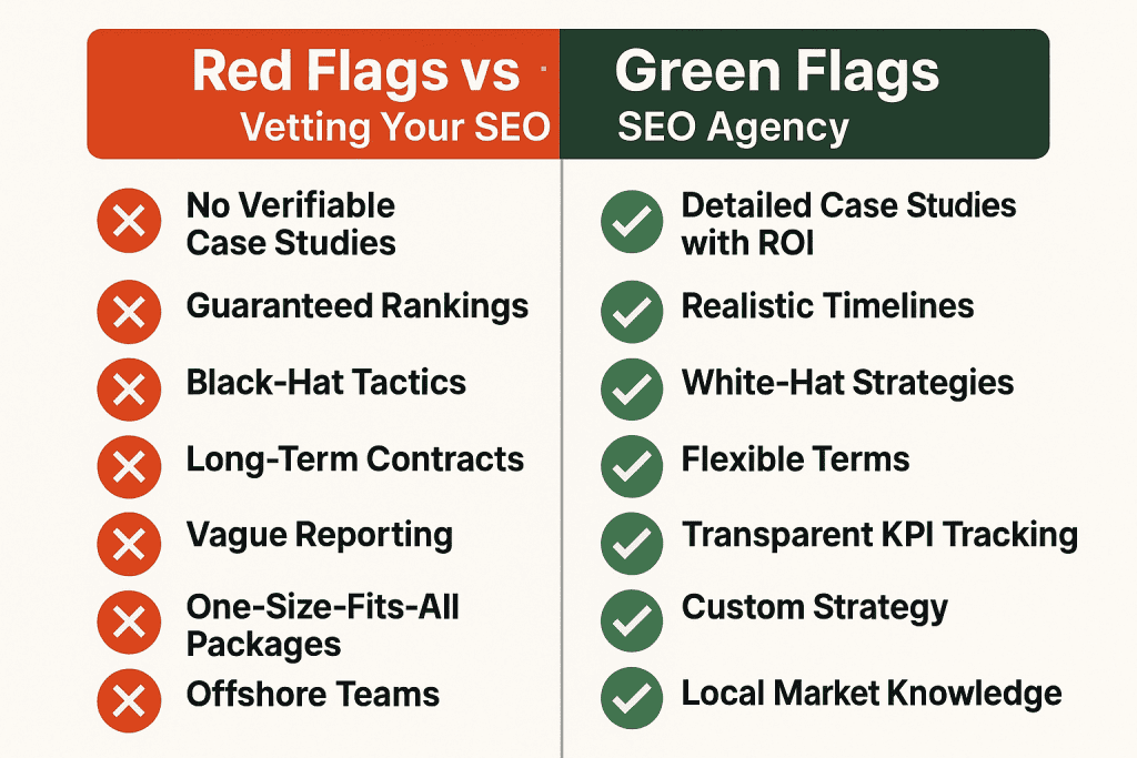 Red Flags vs Green Flags: Vetting Your SEO Agency