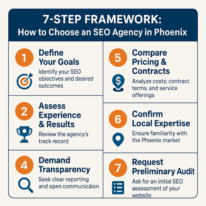 7-Step Framework for Choosing an SEO Agency in Phoenix