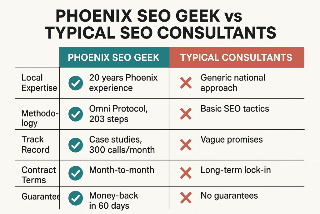 Phoenix SEO Geek vs Typical SEO Consultants