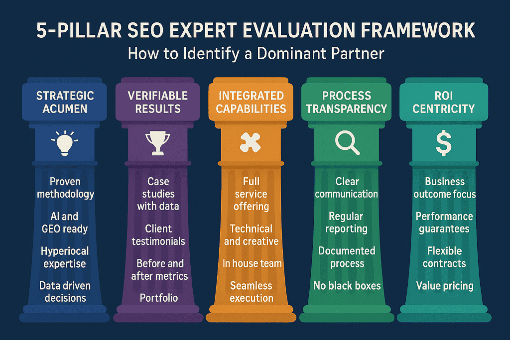 5-Pillar SEO Expert Evaluation Framework