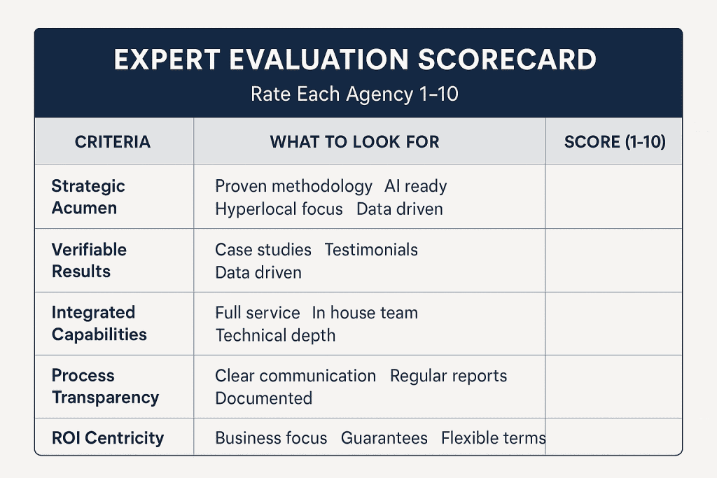 Expert Evaluation Scorecard