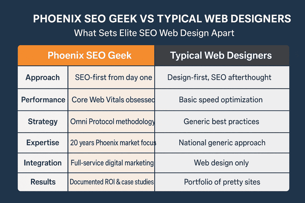Phoenix SEO Geek vs Typical Web Designers